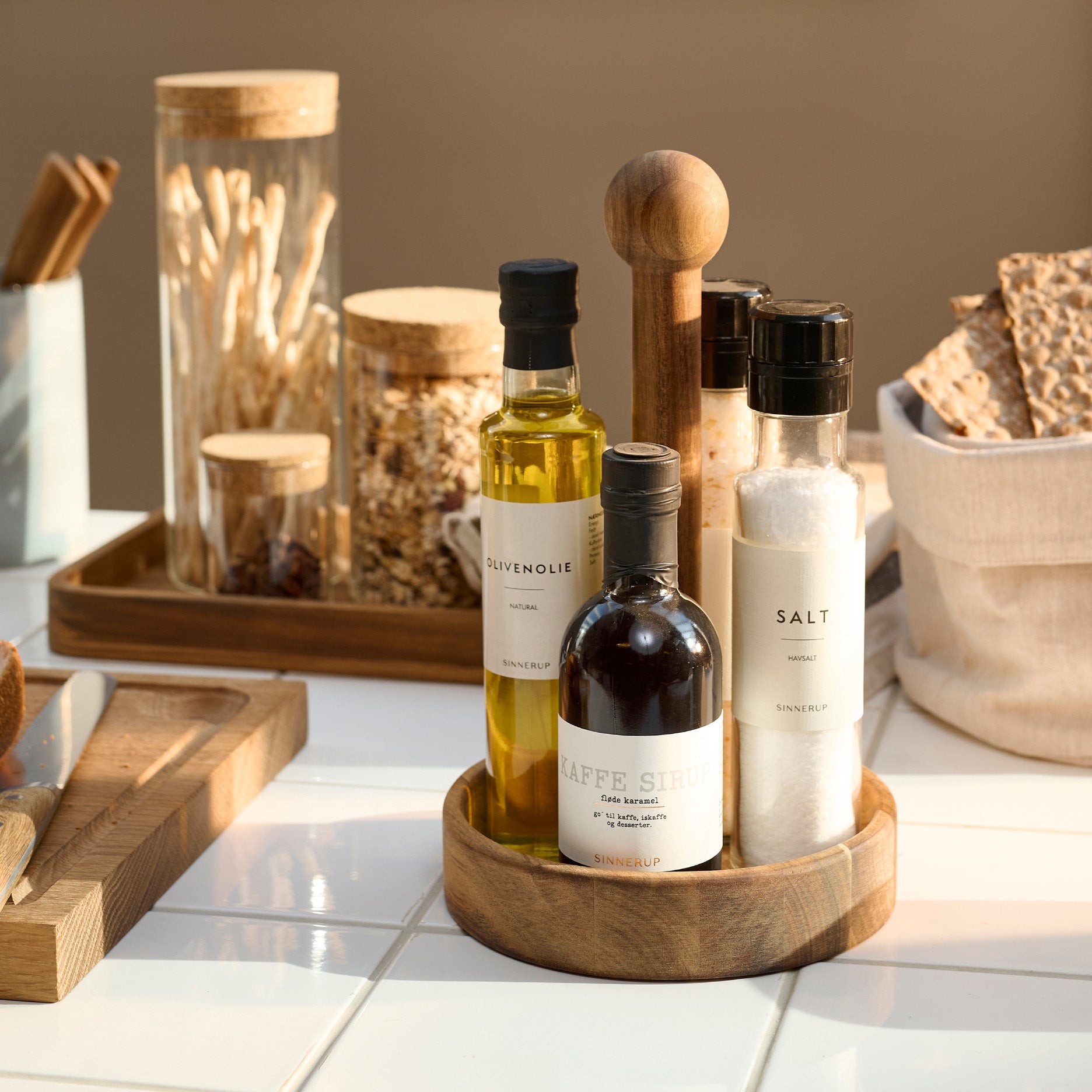 Auri akacie rund krydderibakke